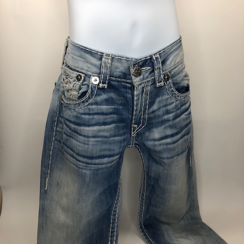 True Religion Big Stitch Straight Leg Jeans